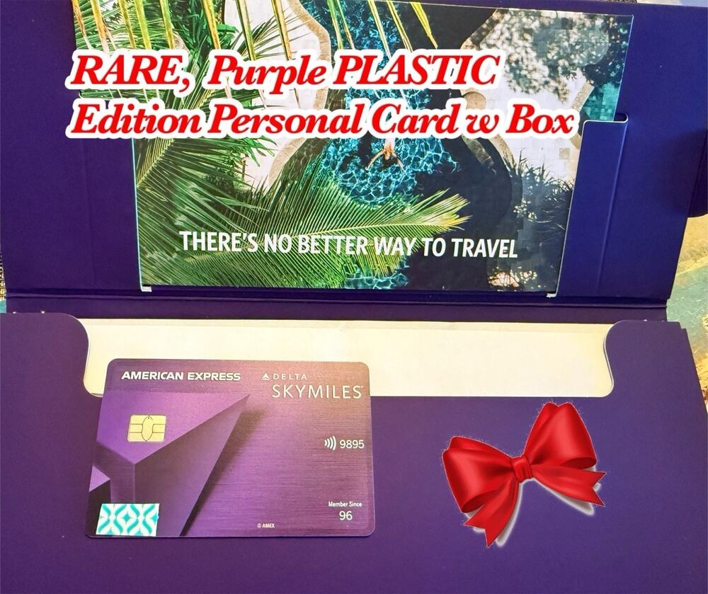 Delta Skymiles Amex Reserve Purple American Express PLASTIC Personal Card expred